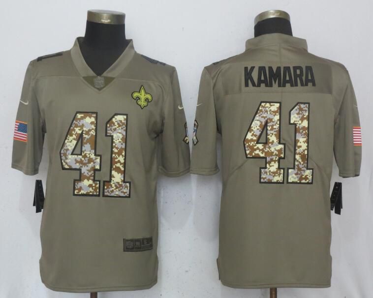 New Orleans Saints #41 Kamara Olive Camo Carson Salute to Service Limited Nike NFL Jerseys->ncaa teams->NCAA Jersey